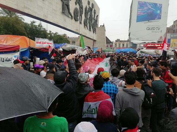 احتجاجات مليونية في بغداد ضد الحكومة الجديدة... صور - سبوتنيك عربي