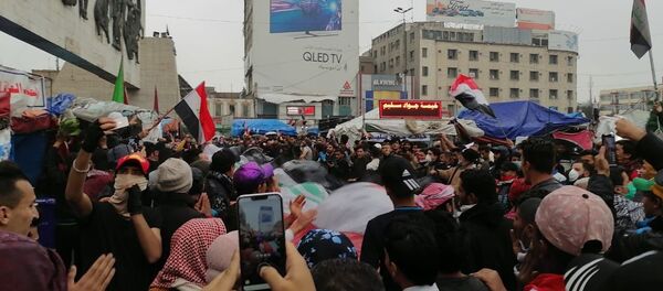 احتجاجات مليونية في بغداد ضد الحكومة الجديدة  - سبوتنيك عربي