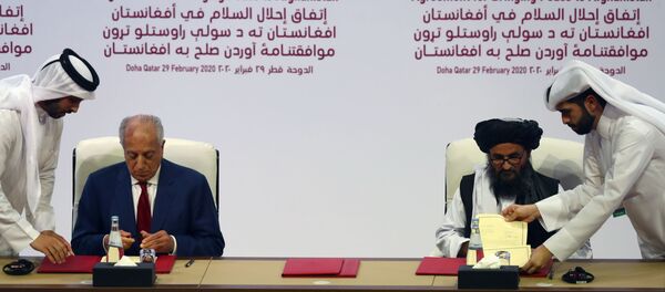 أمريكا وحركة طالبان يوقعان اتفاق السلام في الدوحة - سبوتنيك عربي