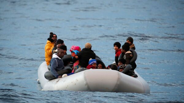 مهاجرون في بحر إيجة - سبوتنيك عربي