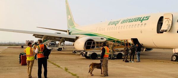 إخلاء طائرة عراقية في مطار بغداد إخلاء طائرة عراقية في مطار بغداد - سبوتنيك عربي