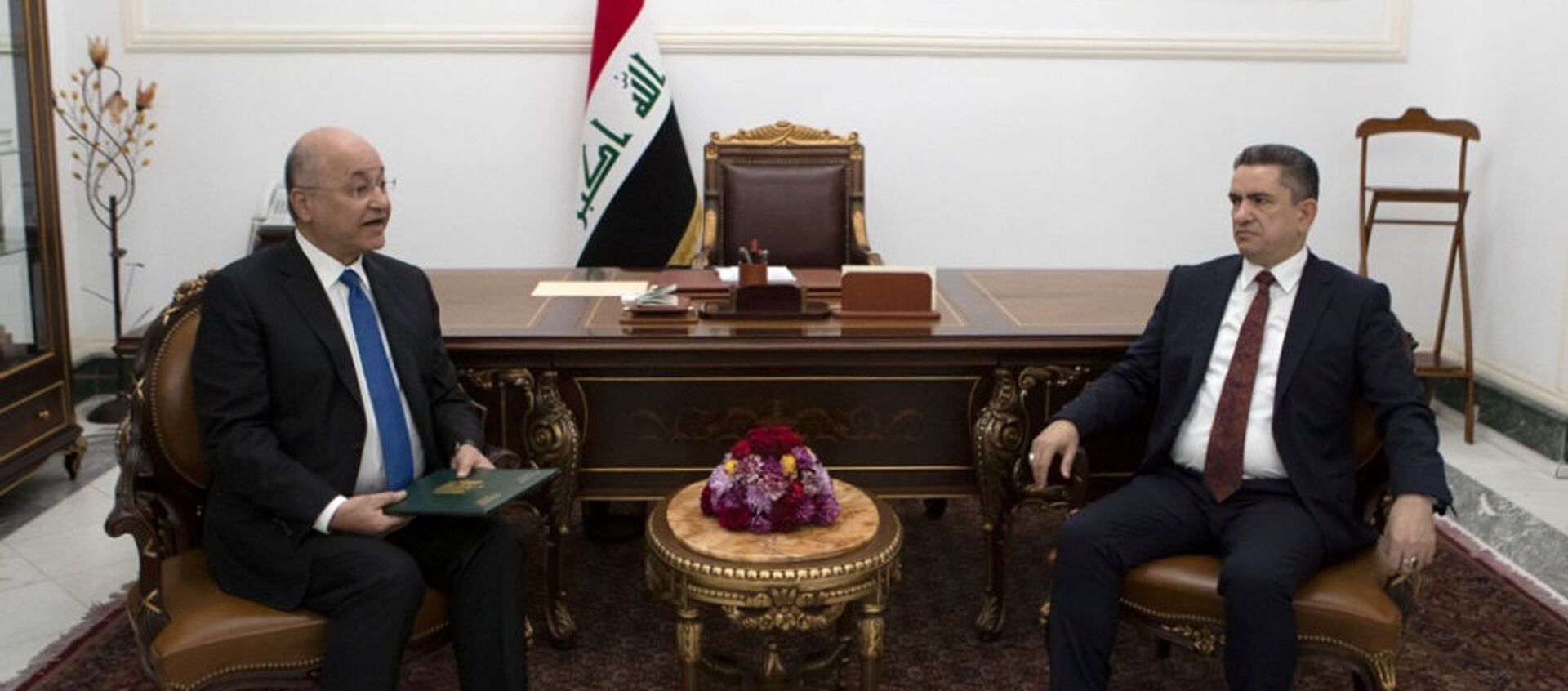 الرئيس العراقي برهم صالح يكلف مصطفى الكاظمي بتشكيل الحكومة العراقية المؤقتة - سبوتنيك عربي, 1920, 27.09.2020