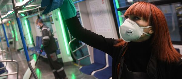 تعقيم مترو سفيبلوفو في موسكو، 17 مارس 2020 تعقيم مترو سفيبلوفو في موسكو، 17 مارس 2020 - سبوتنيك عربي