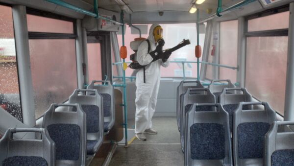 انتشار فيروس كورونا في روسيا - الاجراءات الاحترازية ضد انتشار الفيروس في سان بطرسبورغ، روسيا ١٩ مارس ٢٠٢٠ - سبوتنيك عربي