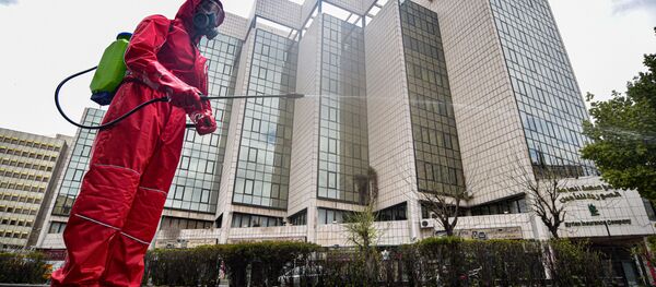  الاجراءات الاحترازية ضد انتشار الفيروس التاجي كورونا في دمشق في سوريا، 19 مارس 2020 - سبوتنيك عربي