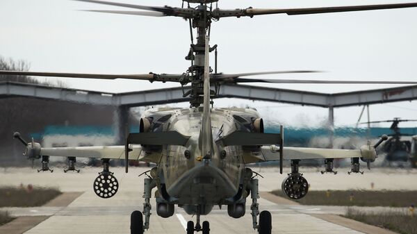 الجيش الروسي - مروحية كا- 52 (أليغاتور)، المناورات التكتيكية في كراسنودارسكي كراي، روسيا 24 مارس 2020 - سبوتنيك عربي