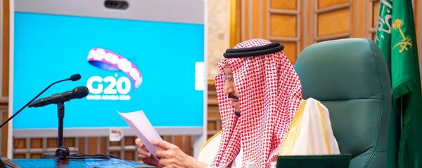 قمة مجموعة العشرين (G20) - الملك السعودي سلمان بن عبد العزيز، 26 مارس 2020 قمة مجموعة العشرين (G20) - الملك السعودي سلمان بن عبد العزيز، 26 مارس 2020 - سبوتنيك عربي