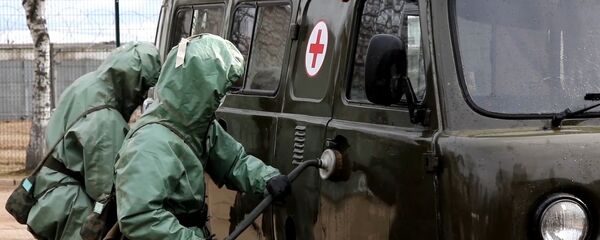 الجيش الروسي - التحقق من جاهزية قوات الوقاية في جمهورية تشيليابينسك الروسية خلال التتدرب على مكافحة الفيروسات (كورونا)، روسيا - سبوتنيك عربي