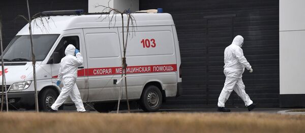 مستشفى كوموناركا للمصابين بفيروس كورونا، ومرضى كوفيد 19 في موسكو، مارس 2020 - سبوتنيك عربي