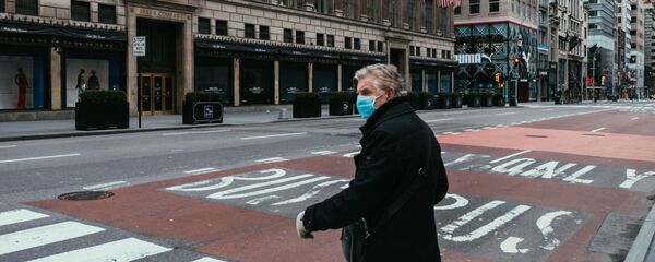 شوارع مدينة نيويورك الخالية أثناء وضع حالة الطوارئ على خلفية تفشي كورونا في البلاد، 31 مارس 2020 - سبوتنيك عربي