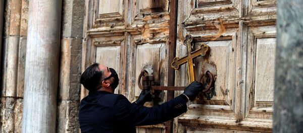 كنيسة القيامة في القدس،  17 أبريل 2020 - سبوتنيك عربي