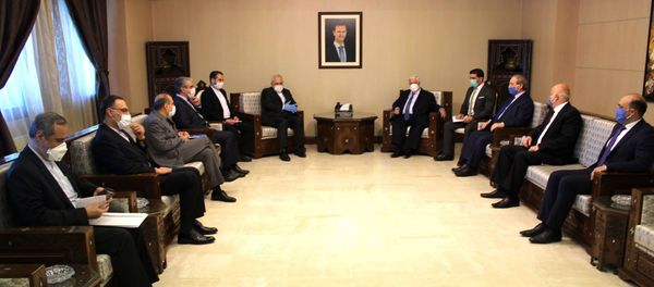 وزير الخارجية الإيراني محمد جواد ظريف في العاصمة السورية دمشق 20 أبريل 2020 - سبوتنيك عربي
