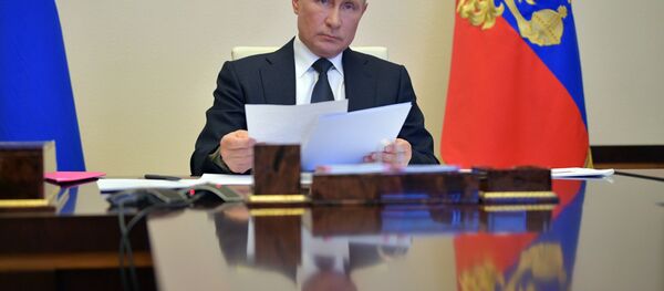 اجتماع الرئيس فلاديمير بوتين، موسكو 28 أبريل 2020 - سبوتنيك عربي