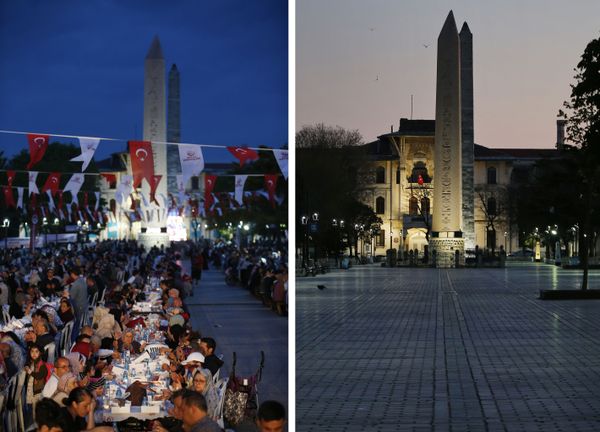 كيف يحتفل المسلمون بشهر رمضان في زمن كورونا... صور - سبوتنيك عربي