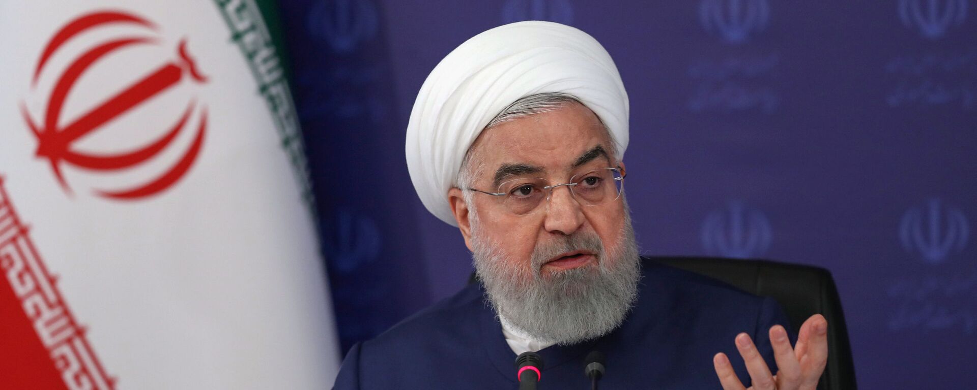 الرئيس الإيراني حسن روحاني، طهران، إيران 3 مايو 2020 - سبوتنيك عربي, 1920, 15.06.2021