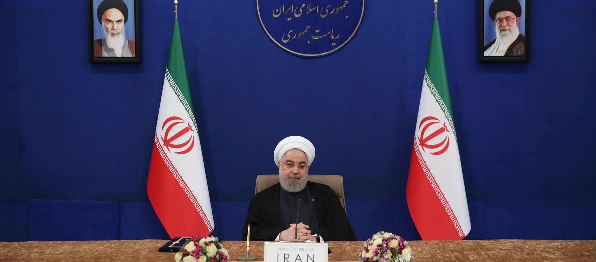 الرئيس الإيراني حسن روحاني، طهران، إيران 4 مايو 2020 الرئيس الإيراني حسن روحاني، طهران، إيران 4 مايو 2020 - سبوتنيك عربي, 1920, 26.08.2020