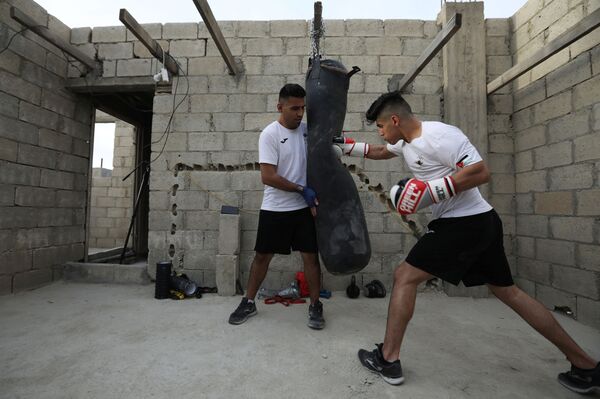 ملاكمون أردنيون يتدربون على أسطح منازلهم استعدادا للأولمبياد... صور ملاكمون أردنيون يتدربون على أسطح منازلهم استعدادا للأولمبياد... صور - سبوتنيك عربي
