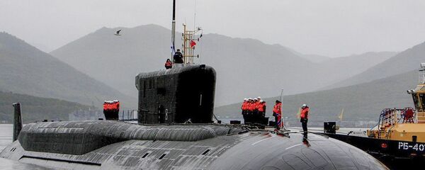 مراسم عودة الغواصة ألكسندر نيفسكي، وهي غواصة نووية من فئة بوري-أ (مشروع 955) في قاعدة فيليوتشينسك. - سبوتنيك عربي