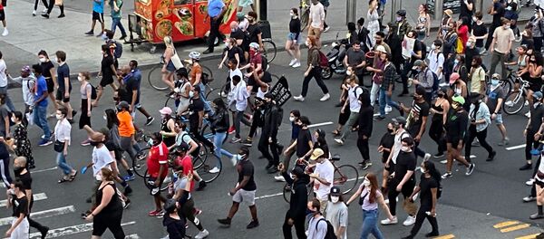 الاحتجاجات في نيويورك - سبوتنيك عربي