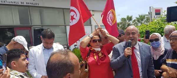 احتجاجات أمام البرلمان التونسي احتجاجات أمام البرلمان التونسي - سبوتنيك عربي