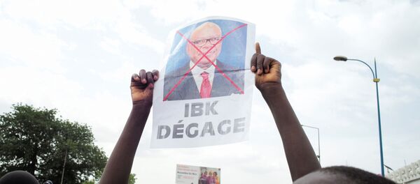 احتجاج جماهيري للمطالبة باستقالة رئيس مالي إبراهيم بوبكر كيتا في باماكو - سبوتنيك عربي