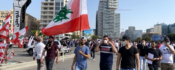 تظاهرات واحتجاجات وسط العاصمة بيروت، لبنان 6 يونيو 2020 - سبوتنيك عربي
