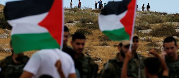 مستوطنات الضفة الغربية المحتلة، قرية السوسية، اشتباكات بين الفلسطينيين وشرطة الحدود الإسرائيلية بالقرب من الخليل، 19 يونيو 2020 - سبوتنيك عربي