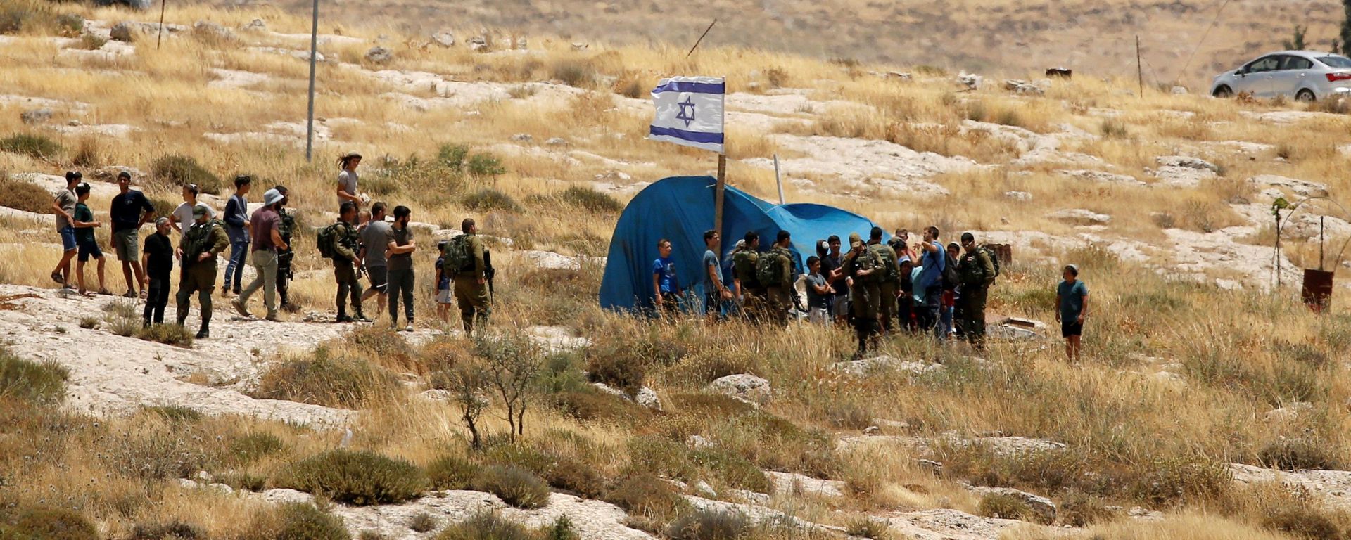 مستوطنات الضفة الغربية المحتلة، قرية السوسية، اشتباكات بين الفلسطينيين وشرطة الحدود الإسرائيلية بالقرب من الخليل، 19 يونيو 2020 - سبوتنيك عربي, 1920, 19.08.2026