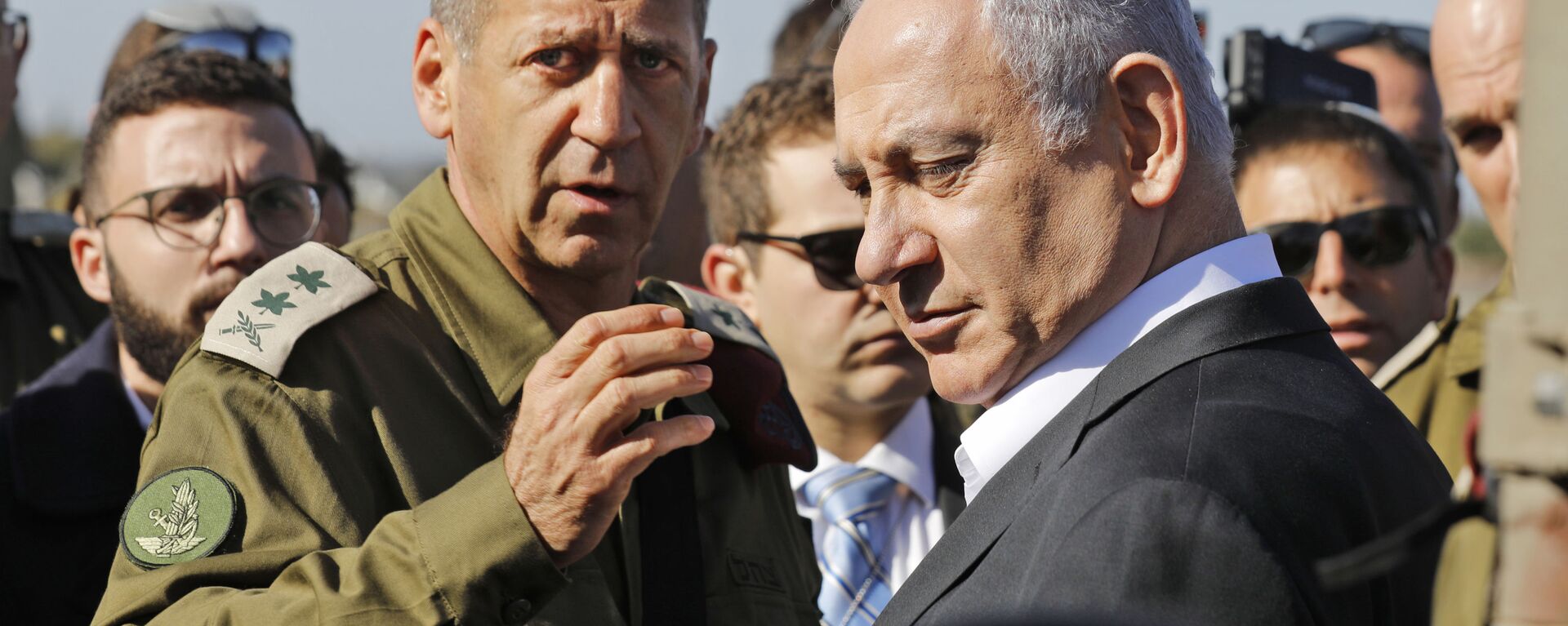 رئيس الوزراء الإسرائيلي بنياين نتنياهو ورئيس هيئة الأركان الإسرائيلية أفيف كوخافي - سبوتنيك عربي, 1920, 23.10.2023