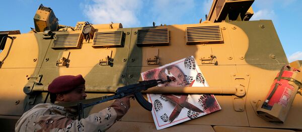 قوات الجيش الوطني الليبي (بقيادة الخليفة حفتر)، بنغازي ليبيا يناير 2020 قوات الجيش الوطني الليبي (بقيادة الخليفة حفتر)، بنغازي ليبيا يناير 2020 - سبوتنيك عربي