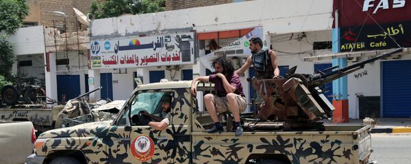 القوات الموالية لحكومة الوفاق الليبية (بقيادة فايز السراج)، طرابلس، ليبيا يونيو 2020 - سبوتنيك عربي