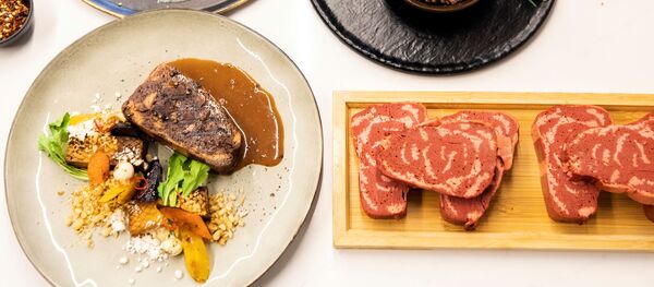 طبق من اللحم المعد بطابعة ثلاثية الأبعاد  - سبوتنيك عربي