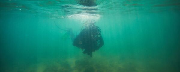 علماء آثار وباحثون من جامعة فليندرز وجامعة ويسترن أستراليا وجامعة جيمس كوك يستكشفون مواقع تحت البحر، تعود إلى آلاف السنين عندما كان قاع البحر أرضا جافة، في أستراليا، 2019. - سبوتنيك عربي